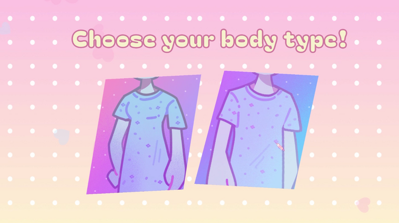 Choose your body type during character setup